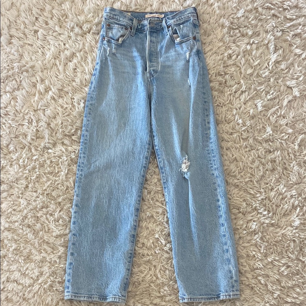 Ribcage Straight Ankle Levi light blue jeans